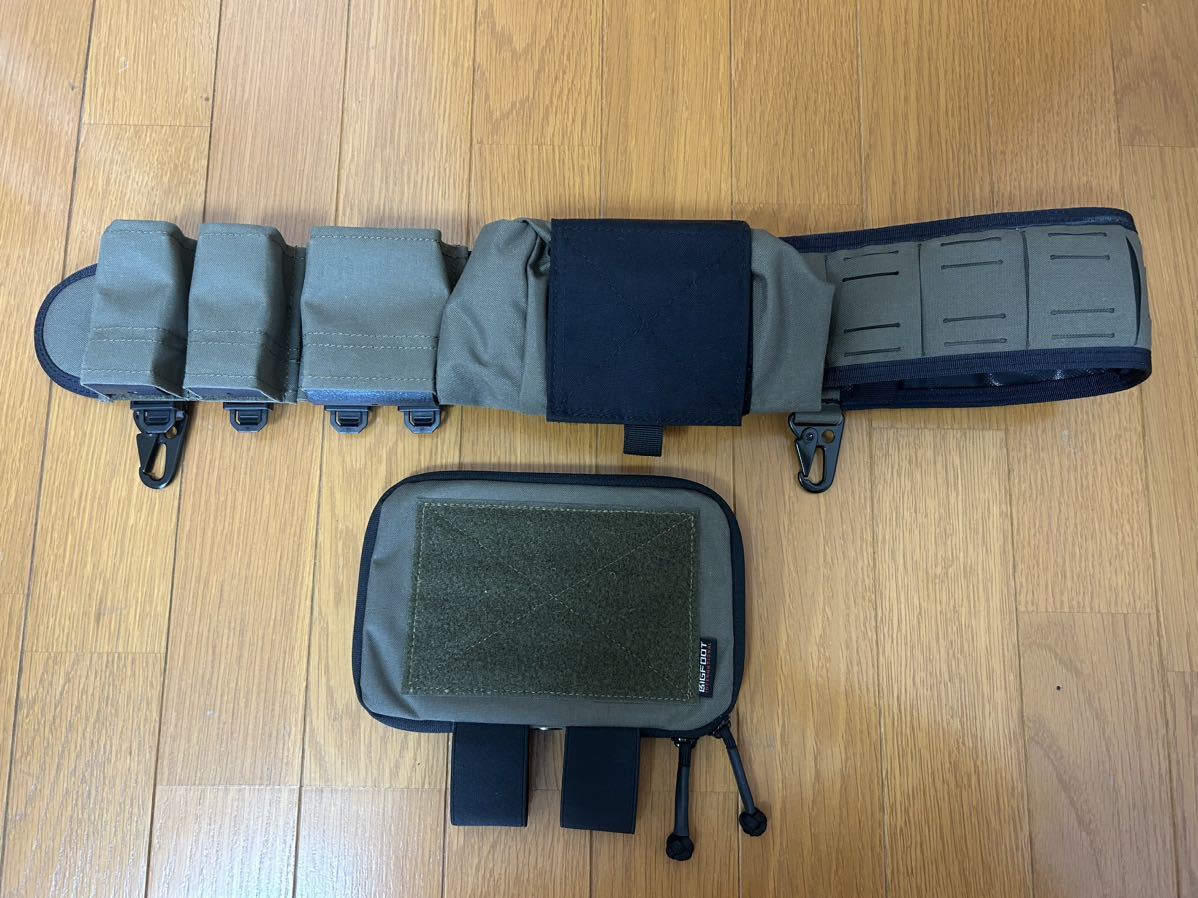 BIGFOOT ORIONレプリカ レザーカット MOLLEベルト レンジャーグリーン RG mサイズ