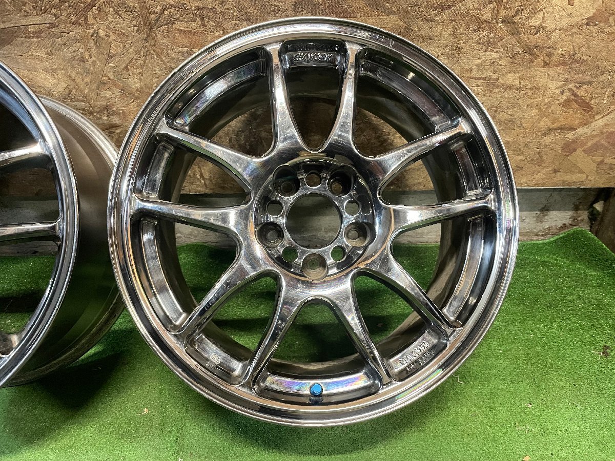 WORK EMOTION CR KAI 17インチ 8J +25 PCD114.3 5H メッキ ホイール 2 