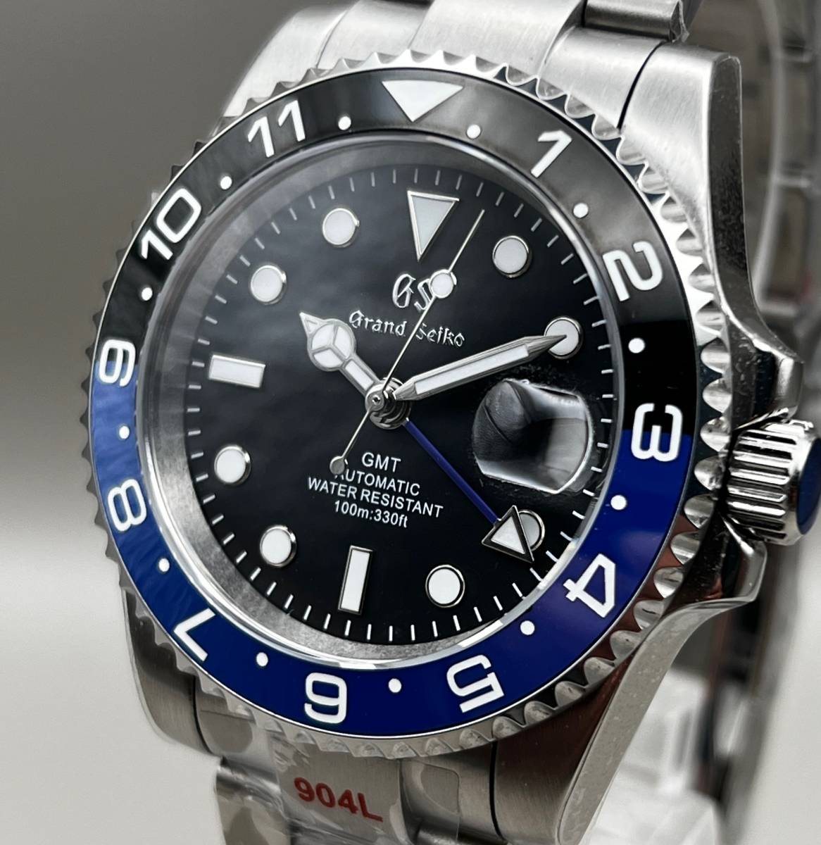 SEIKO MOD NH34 カスタム GMT バットマン 40mm ダイバーズ 手巻き