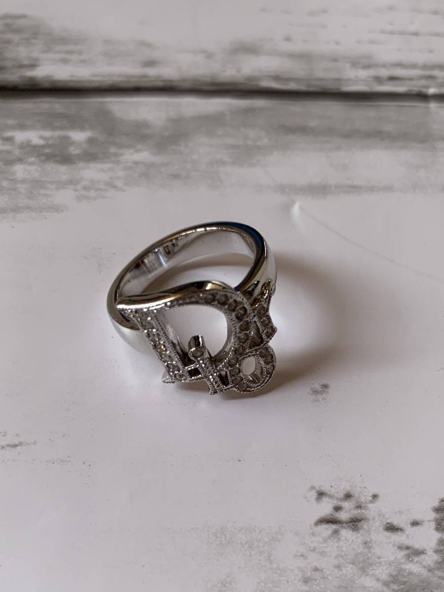 レディース 【美品】Christian Dior ラインストーン リング 指輪