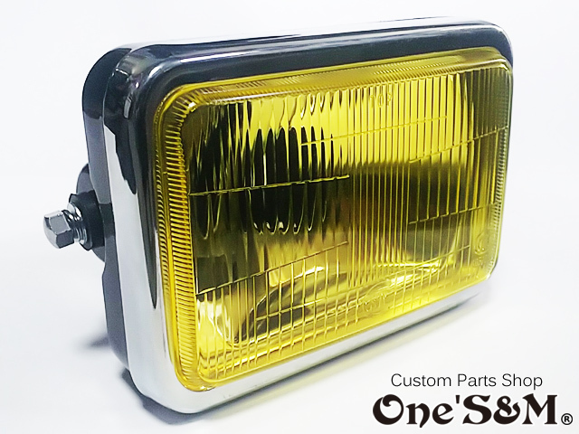 Q2-2YLB 角型 ヘッドライト イエローレンズ H4 LED 七色ポジション