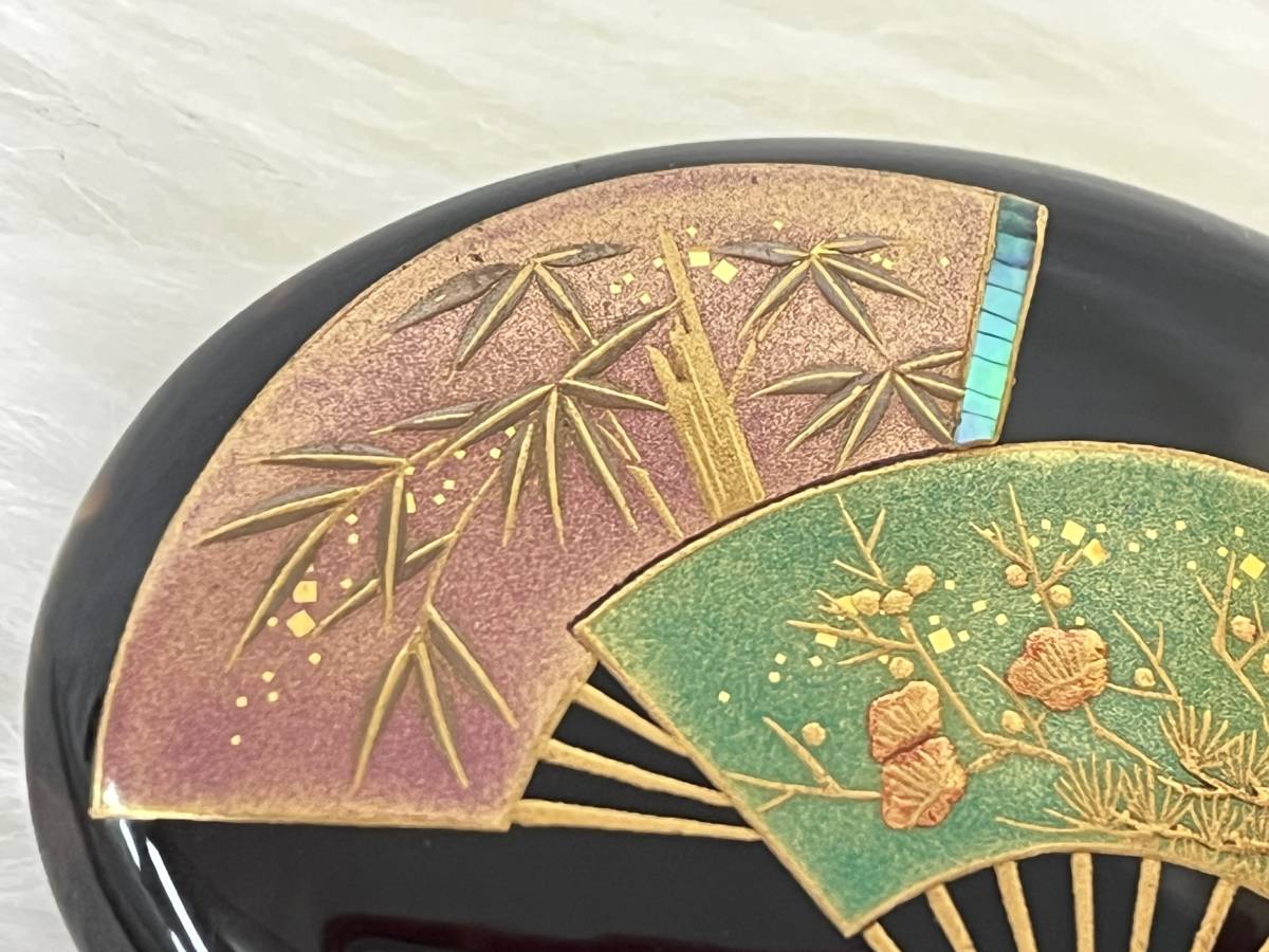 百貨店購入 松山武司 鼈甲工芸品 和装小物 蒔絵 帯留 べっ甲 百貨店