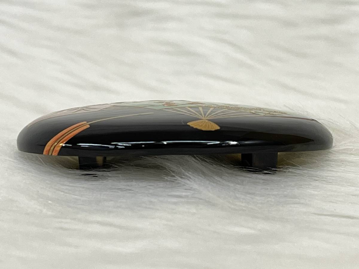 帯留め 武司 作 本べっ甲 金蒔絵 松山武司 作 鼈甲 べっ甲 / サイズ 約