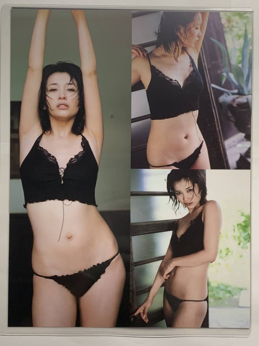 厚手ラミネート加工】山崎真実 水着 A4変サイズ 雑誌切り抜き 6ページ
