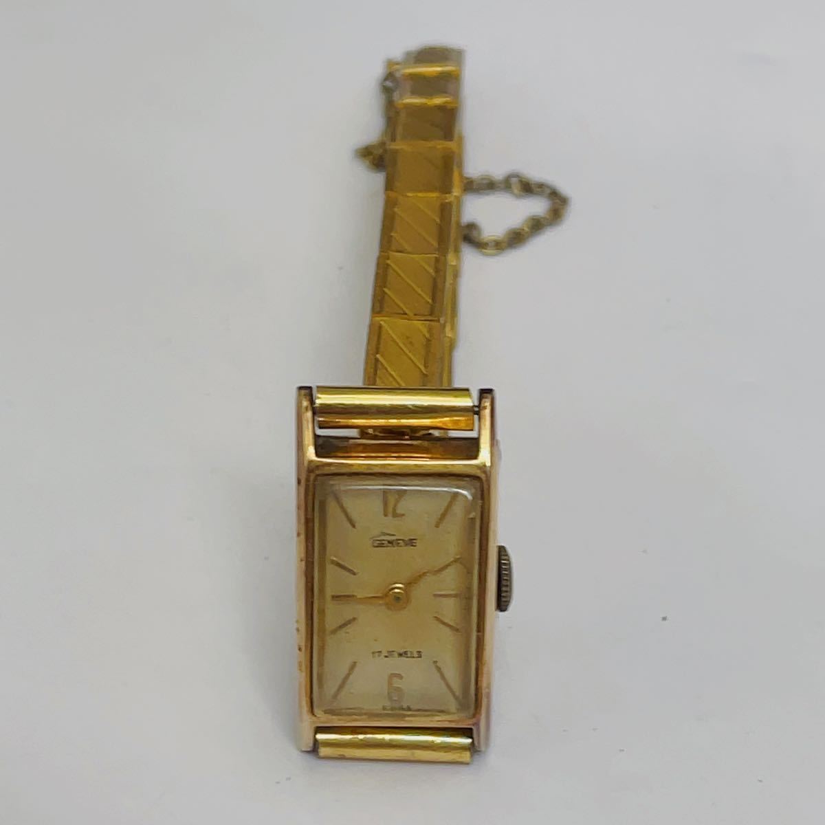 1円～ アンティーク スイス GENEVE 17石 18K/0.750 刻印 金無垢 手巻き レディース 腕時計 A1757_3
