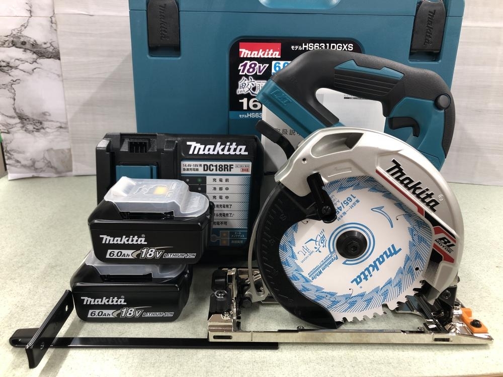 お買い得，2025 003 品 マキタ 165mm充電式マルノコ 展示品の為 ケース傷あり HS631DGXS 本体+充電器+バッテリ2個 18V(丸のこ)｜売買されたオークション情報、yahooの商品情報をアーカイブ公開 - オークファン 木工用