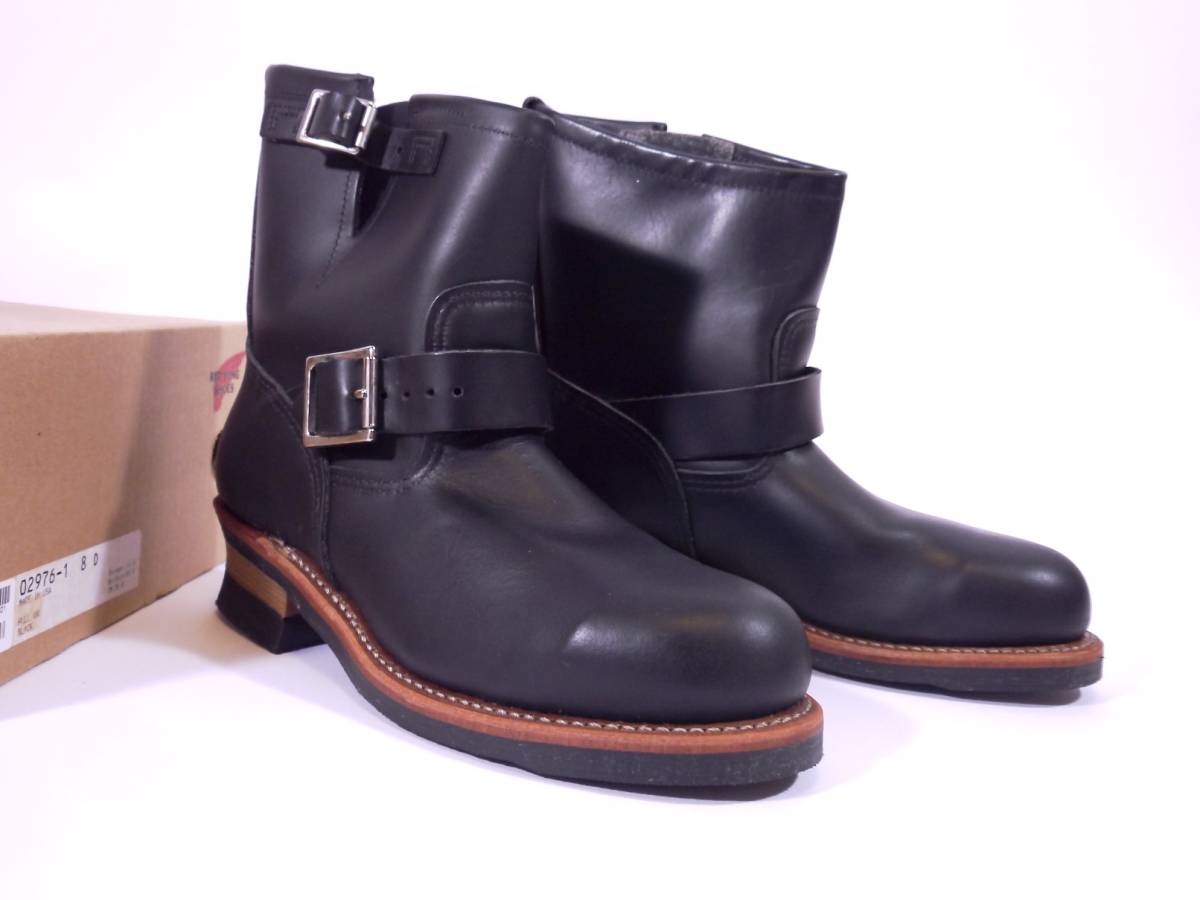 廃番!! REDWING 超希少/生産終了品 2976 ショートエンジニアブーツ 8D ブラック/黒 新品未使用 箱付き 2268 8179 8165
