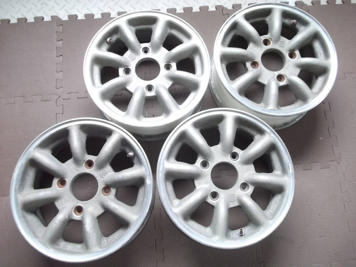希少 ワタナベ エイトスポーク F8F 16×7J 4H100 +40 中古品 4本 直接の受け渡し可能 ワタナベ エイトスポーク 4本 +40 4H-100 4hの中古品・新品
