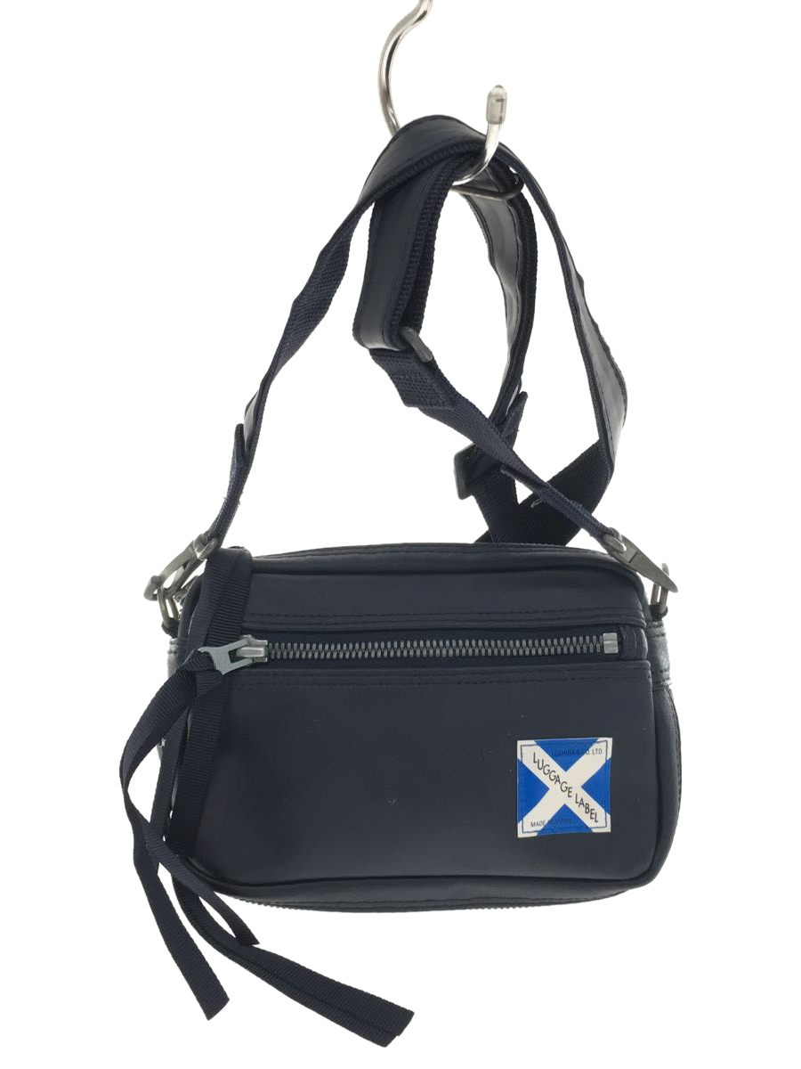 LUGGAGE LABEL◆ショルダーバッグ/-/BLU/無地/ニューライナー/ラゲッジレーベル