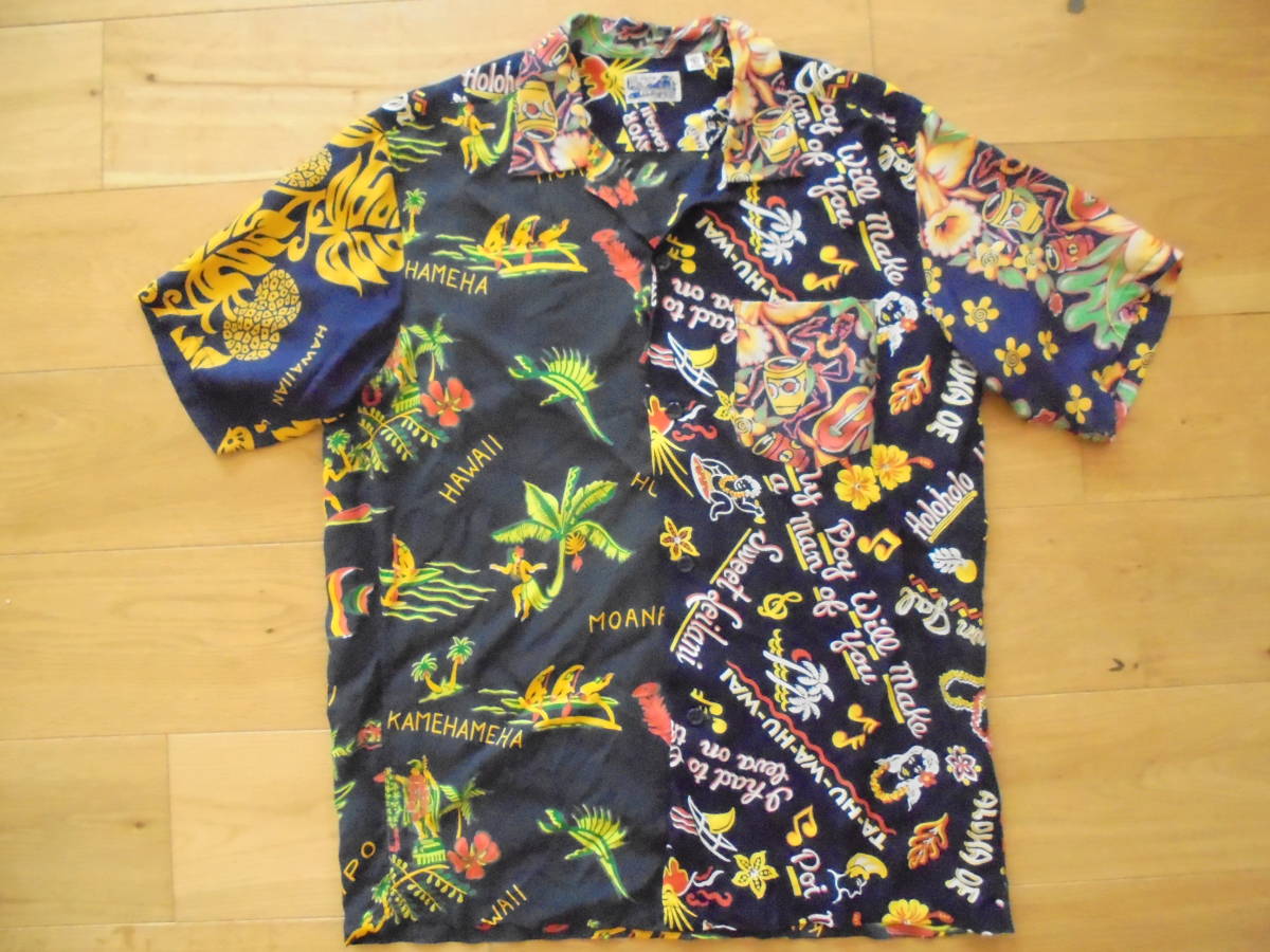 別注 BEAMS サンサーフ ハワイアンセーラーシャツ 雷門 ビームス