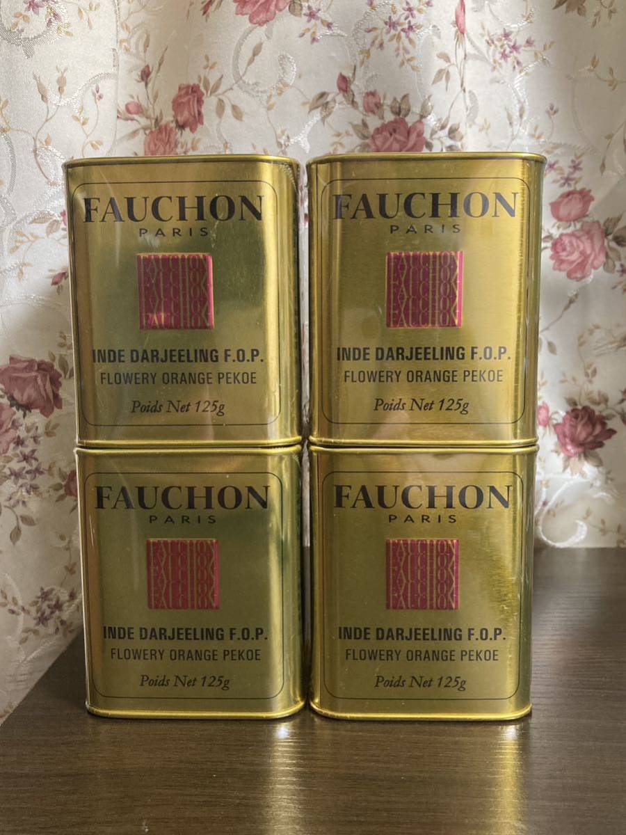 FAUCHON フォション 紅茶ダージリン（缶入り）計4個