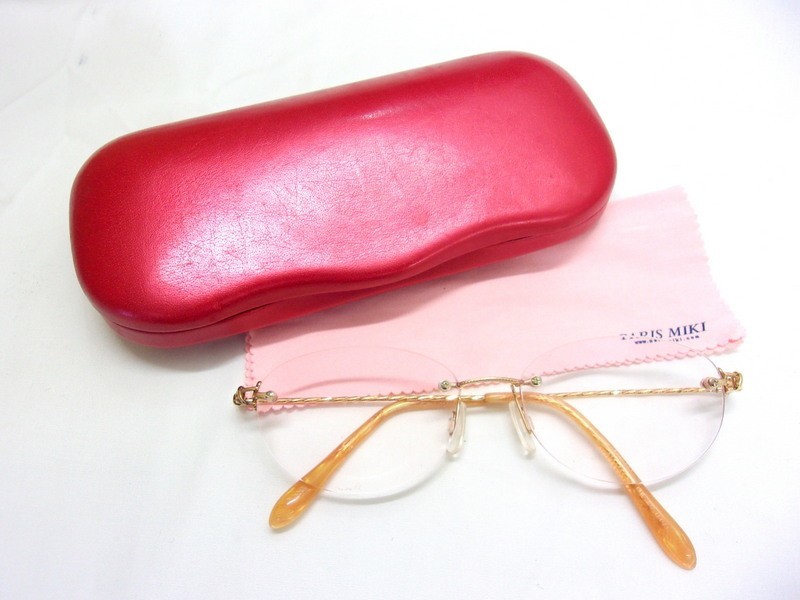 1000円スタート 眼鏡 K18PG 15 15 16-135 super smooth Au-285 フチ 