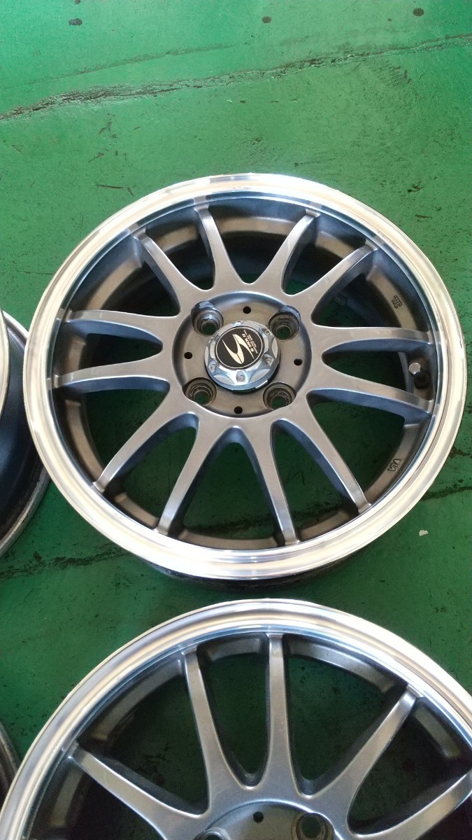 14インチ 4穴 PCD100 車用ホイール pcd100 S-HOLD 14インチ5J 5J +45 4
