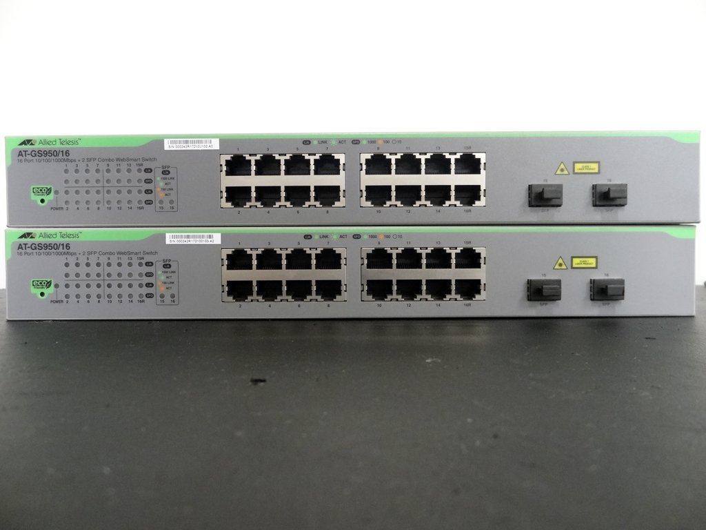 Allied Telesis AT-GS950/16 2台セット 管理No3990 Telesis Allied
