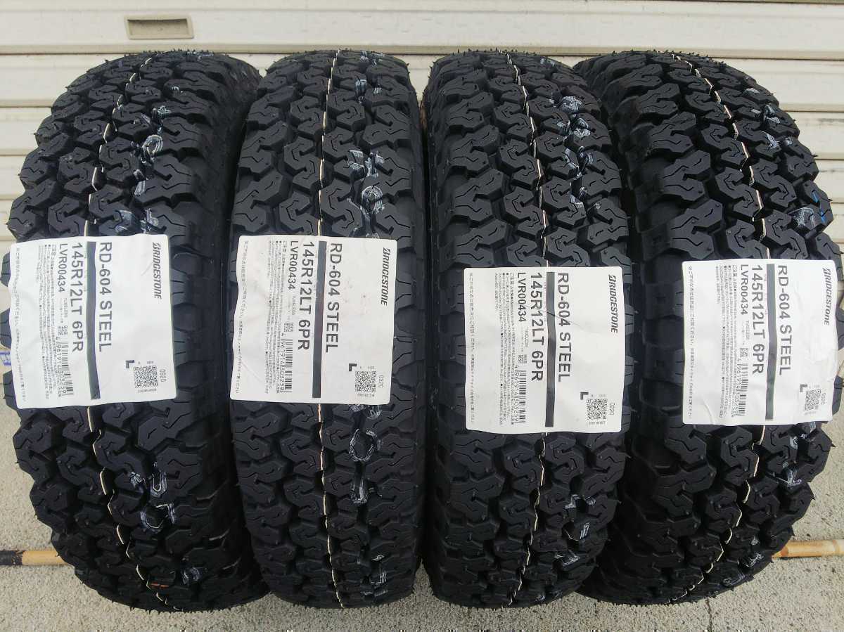ブリヂストン☆RD-604 STEEL☆ 145r12 6P 新品4本セット!