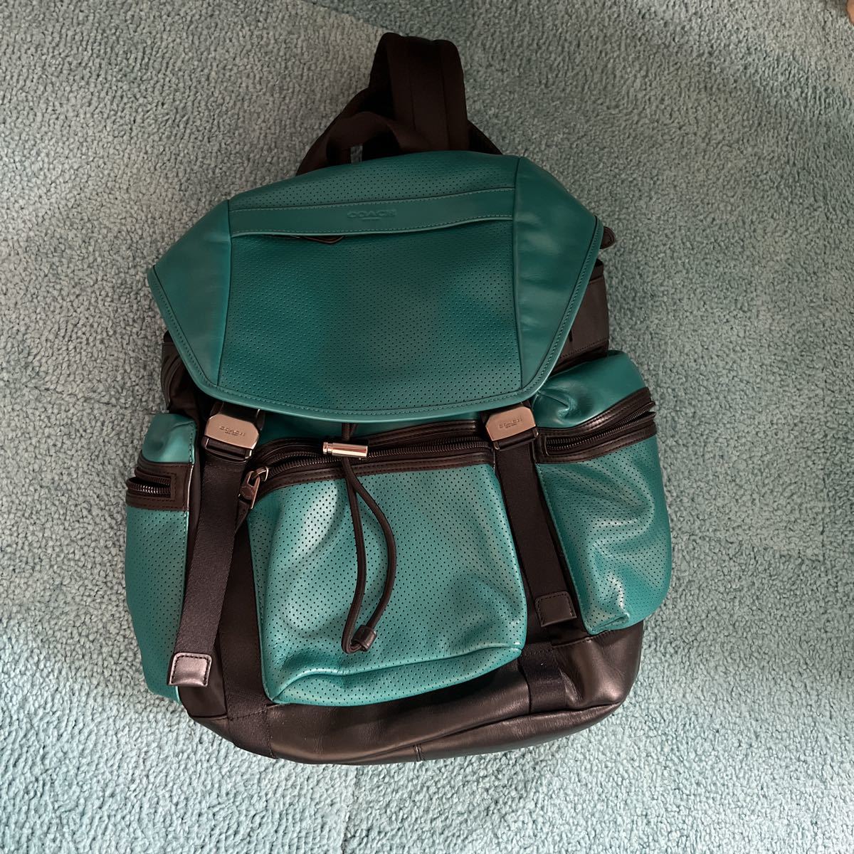 コーチ バックパック ターコイズ パンチングレザー COACH 【公式通販】