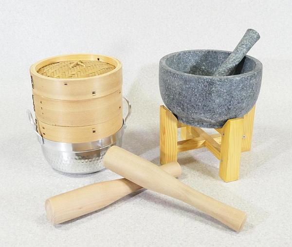 未使用 味彩工房 餅つき太郎 家庭用 小型石うす餅つきセット