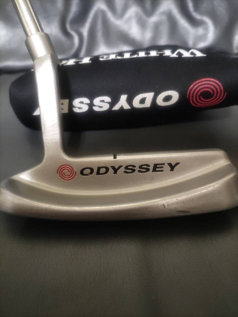 希少な2ドットオデッセイホワイトホット♯3パター，カバー付き