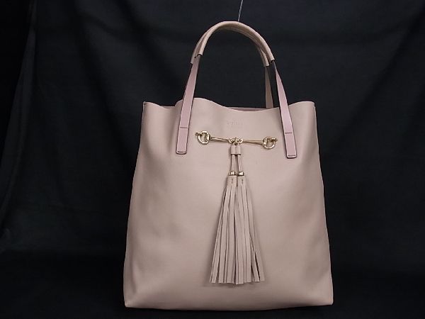 1円 □美品□ GUCCI グッチ 297006 ホースビット レザー タッセル 