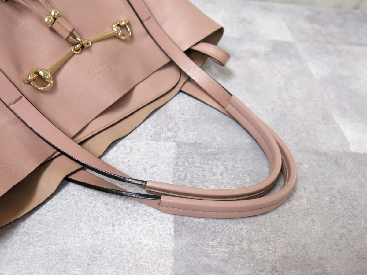 超 GUCCI グッチ ホーズビット タッセル カーフ レザー 本革 トート
