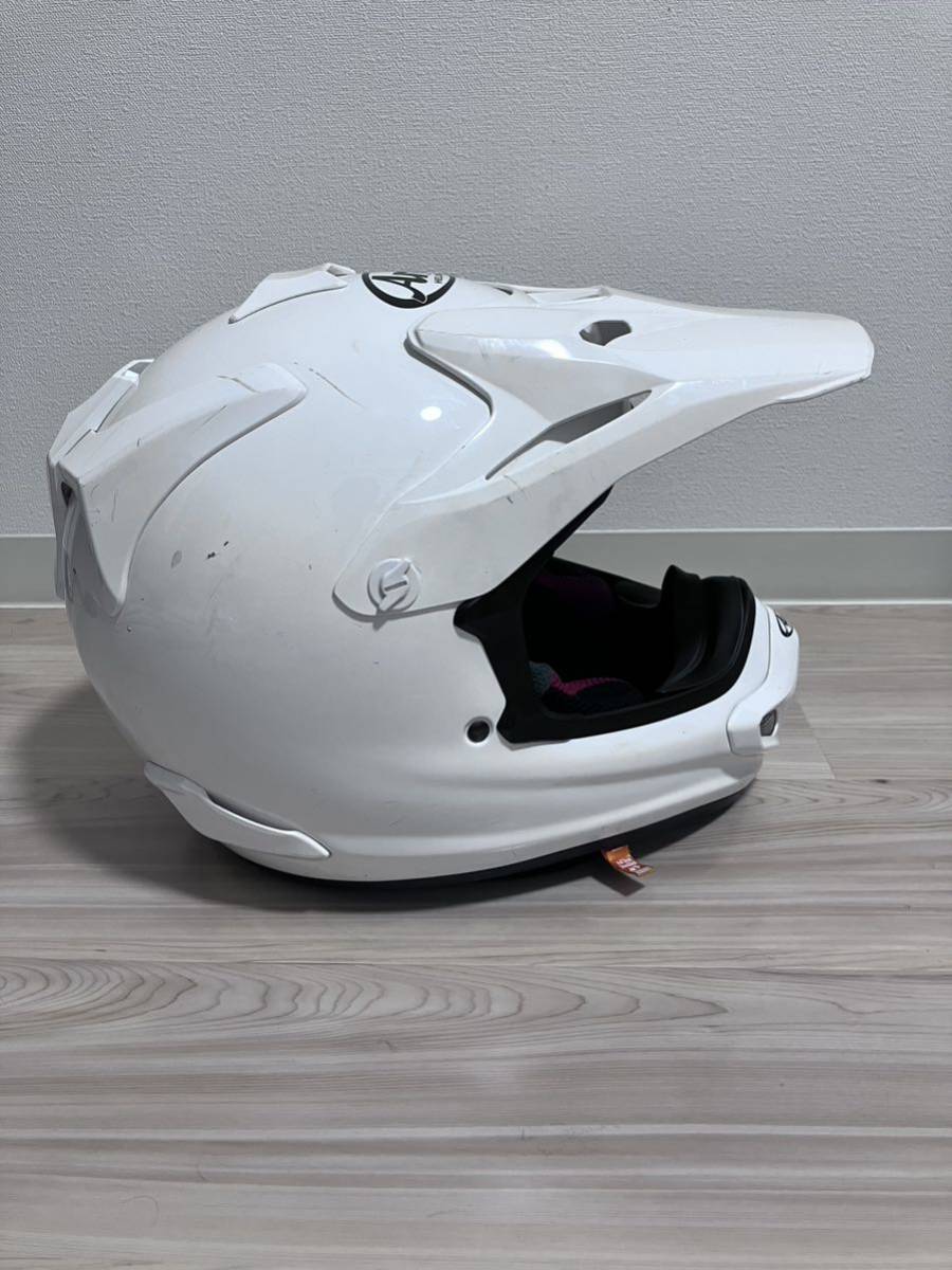Arai V-cross4 57cm-58cm (Mサイズ) ホワイト 白 アライ オフロード 