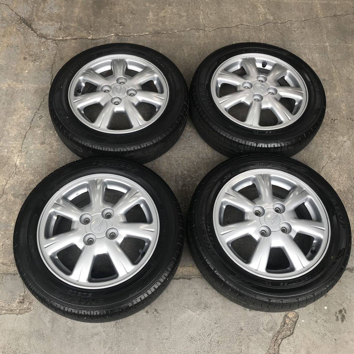 【大人気，送料無料】 ダイハツ 純正 アルミホイール 14インチ 4.5J +45 PCD100 4穴 ラジアルタイヤ 155/65R14 ４本セット 品(ラジアルタイヤ)｜売買されたオークション情報、yahooの商品情報をアーカイブ公開 - オークファ 4穴