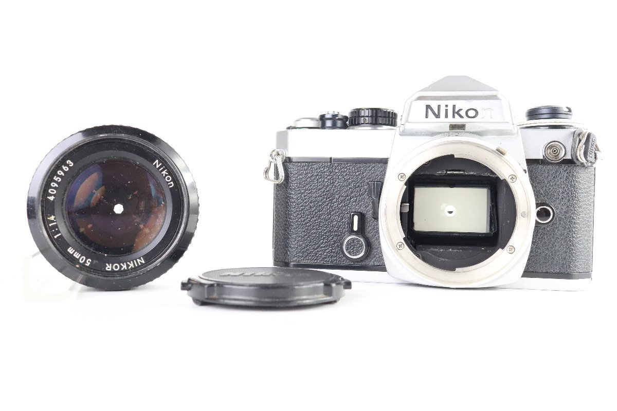 Nikon FE シルバー + AI NIKKOR 50mm F1.4 ニコン フィルムカメラ MF