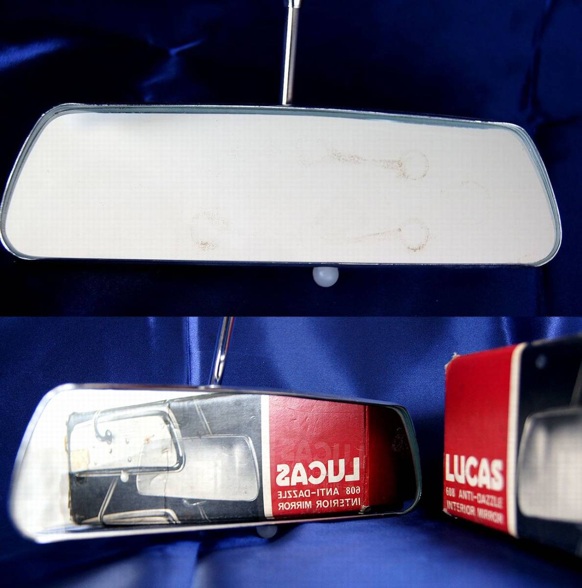 価格 60年代の完全オリジナル Lucas 608 ルーカスルームミラー T字  