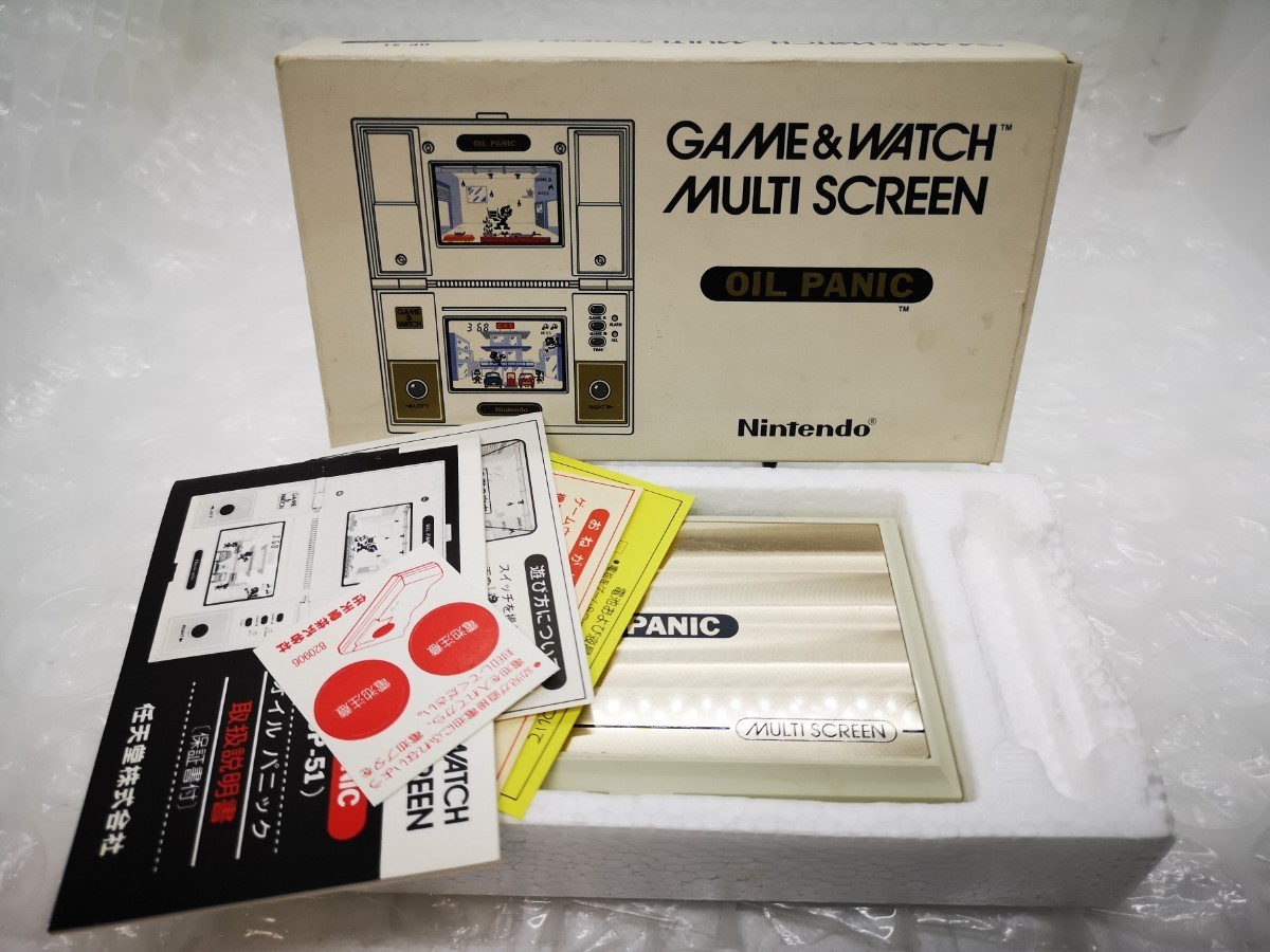 【レア】Nintendo OIL PANIC ゲーム&ウォッチ 電池付き 箱説付き◇GAME＆WATCH オイルパニック oil panic 他にも出品中、※匿名