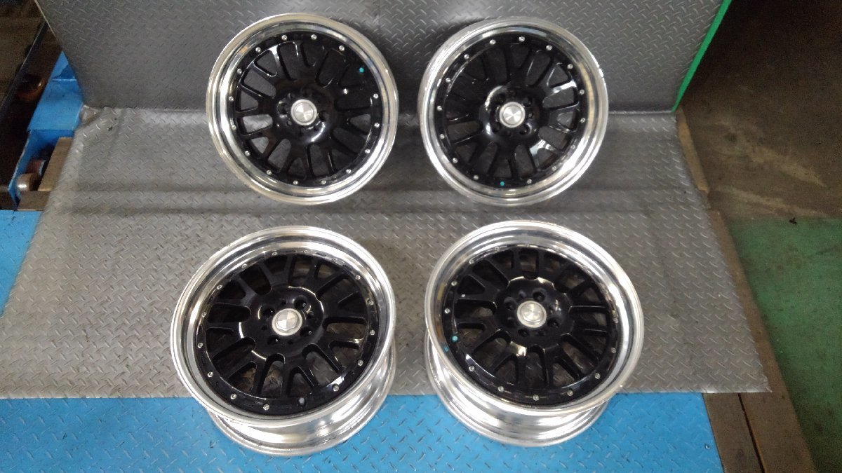 クリムソン RS アルミホイール4本 17X7J+42 4穴 PCD100 ハブ径約6.7 
