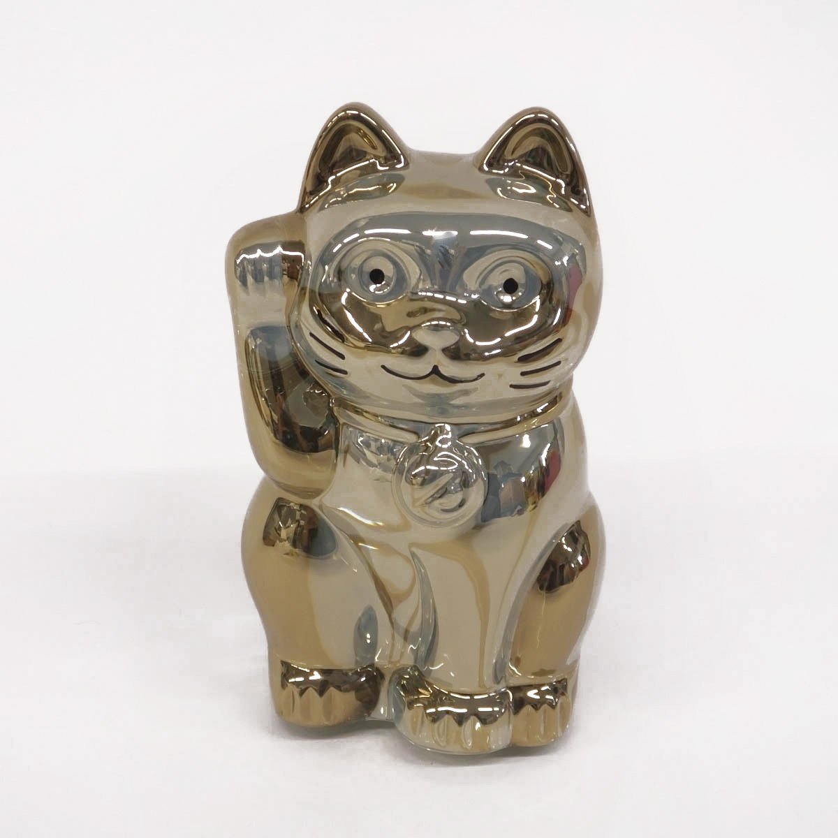 1円～おたからや◇xm0024 バカラ ラッキーキャット 招き猫 ゴールド
