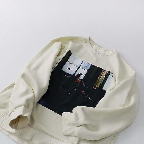 2022AW Lois CRAYON ロイスクレヨン 転写プリント スウェットプルオーバー M/アイボリー トップス【2400013408226】