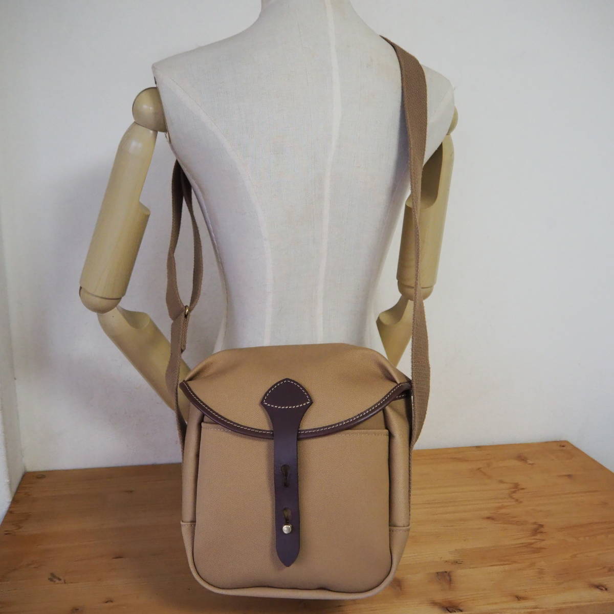 美品*英国製*Billingham/ビリンガム*キャンバス×ブライドルレザー 