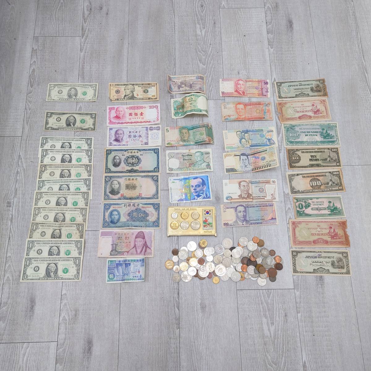 外国銭/紙幣 おまとめ】アメリカ合衆国 ドル/中国 圓/フランス 50フラン 星の王子様/