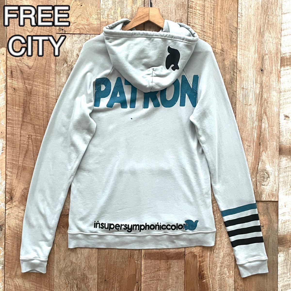 【新品未使用タグ付き】FREE CITY フリーシティ プルオーバー パーカー 3 ライトグレー 定価30800円 RHCロンハーマン取扱