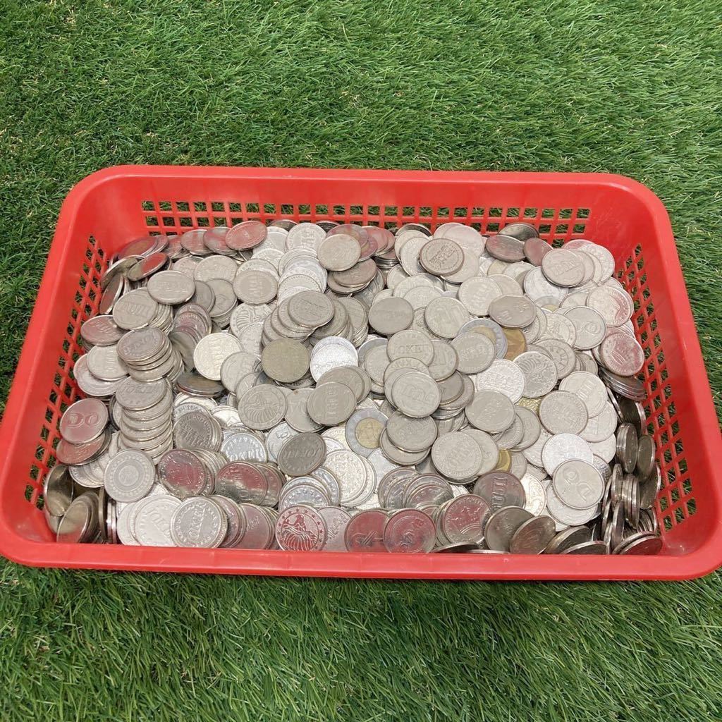 スロット パチスロ メダル 約 3000枚 25パイ （25φ） 15kg 不揃い絵柄 