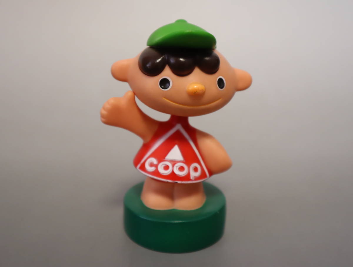 ■昭和当時物 非売品 ソフビ製貯金箱 COOP坊や＠昭和レトロ 販促品 企業物 カンキャラ フィギュア ビンテージ
