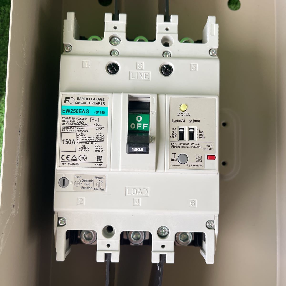 富士電機 漏電遮断器 ノーヒューズブレーカー EW250EAG 3P 150A 富士 