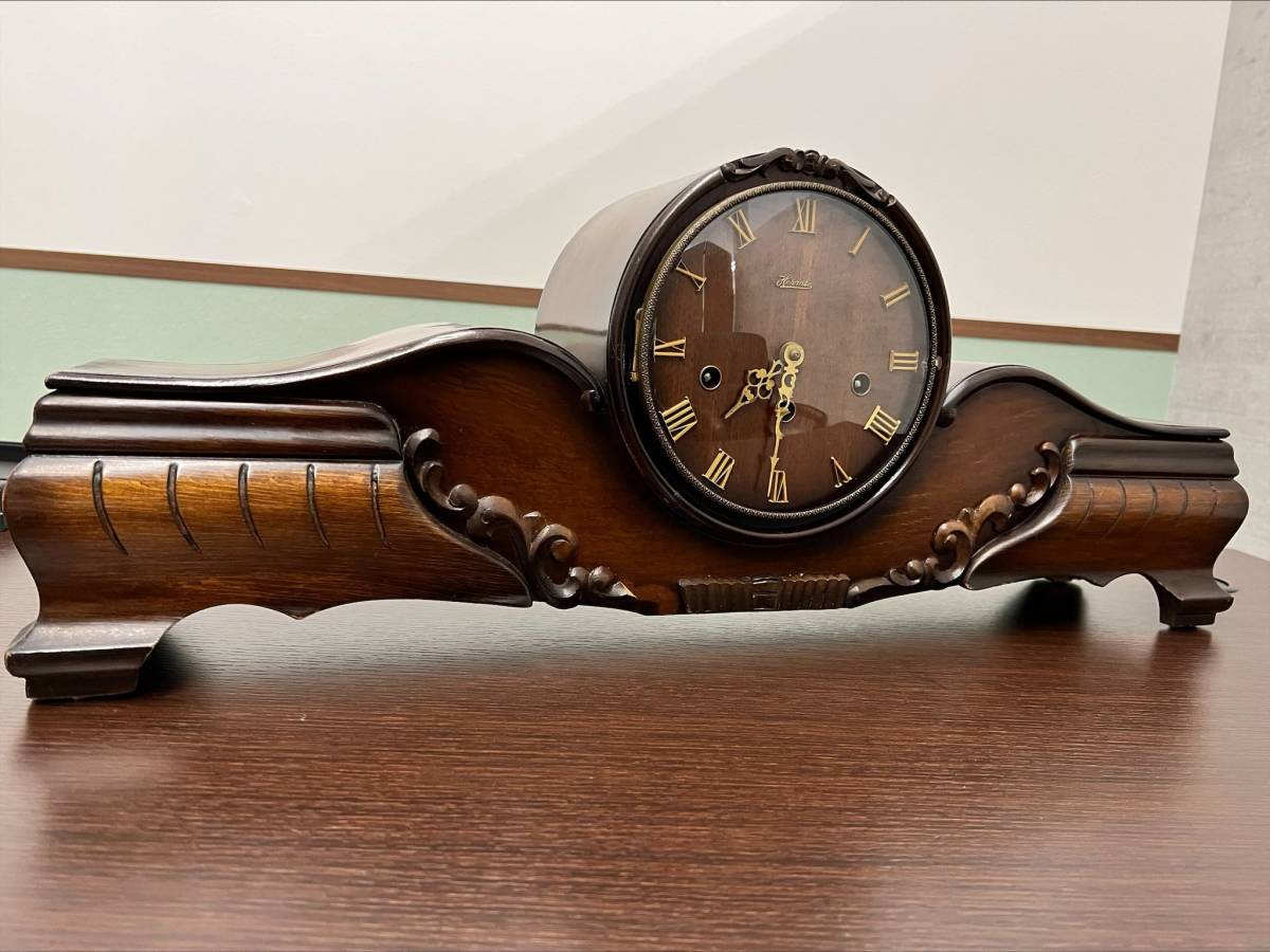 #19066 Hermle ヘルムレ　置時計　中古品　可動品です　メンテナンス済み