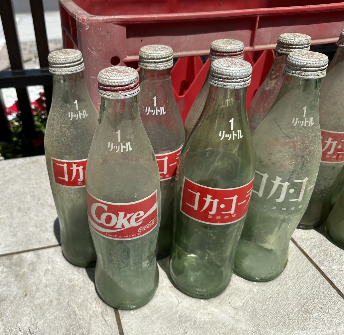 コカコーラ サンフィル 空瓶 昭和レトロ 11本 ケース付き レトロ