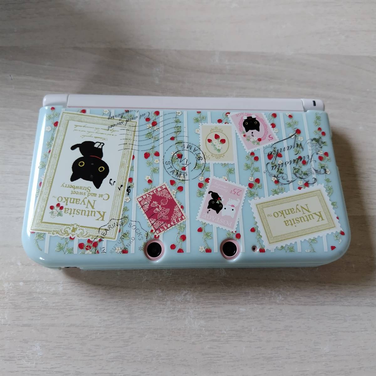 ○ニンテンドー3DSLL本体 ピンク×ホワイト キャラハードカバー for New 