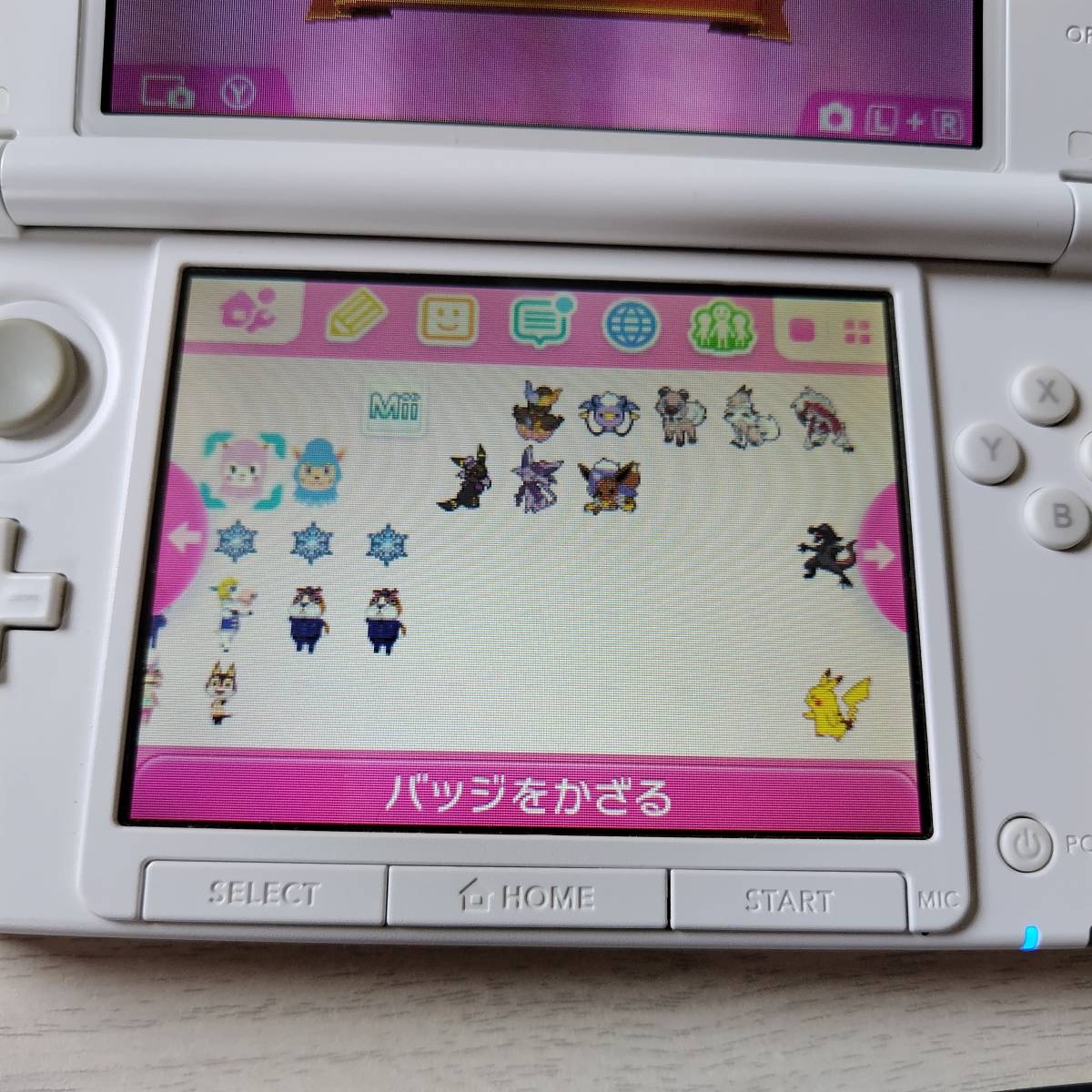 ○ニンテンドー3DSLL本体 ピンク×ホワイト キャラハードカバー for New 