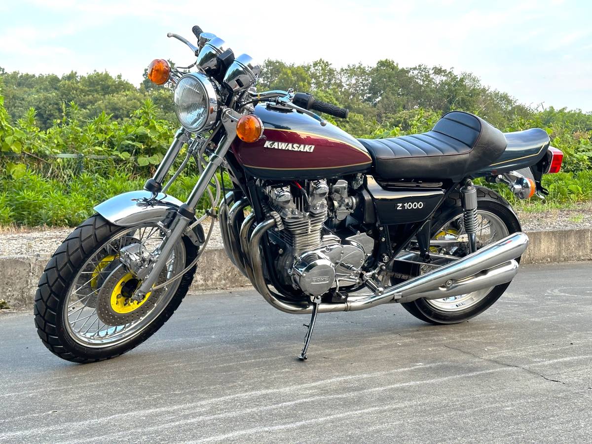 カワサキ Z1000A 赤/黒カラー エンジン良好 前後ブレーキ正常 タイヤ