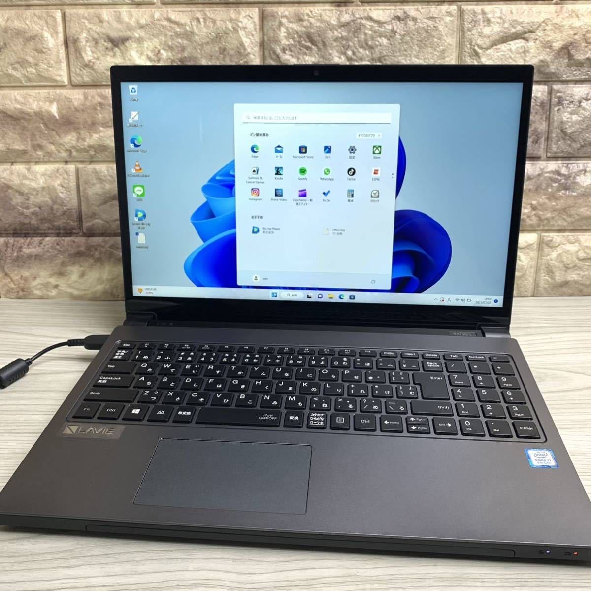 Full HD 第8世代♪Core i7-8550U M.2-SSD1TB＋HDD1TB NEC NX750LAB