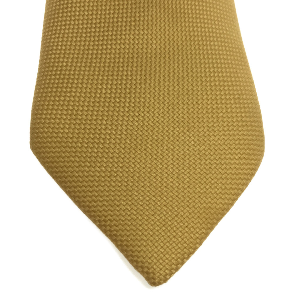 極美品✨未使用級✨ HERMES ネクタイ 刺繍 H総柄 ファソネ 黄色