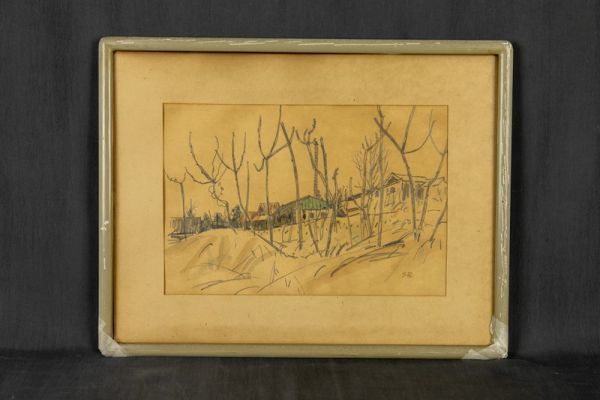 T01-1380 【真作保証】 絵画 SR 佐藤忠良 さとう ちゅうりょう 駒馬風景 共