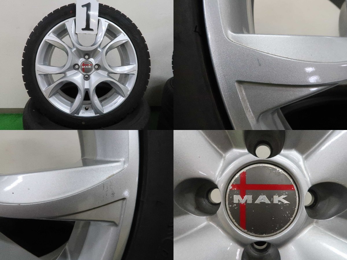 4本 MAK TORINO 17インチ ホイール 7J +39 4H PCD 98 スタッドレス 