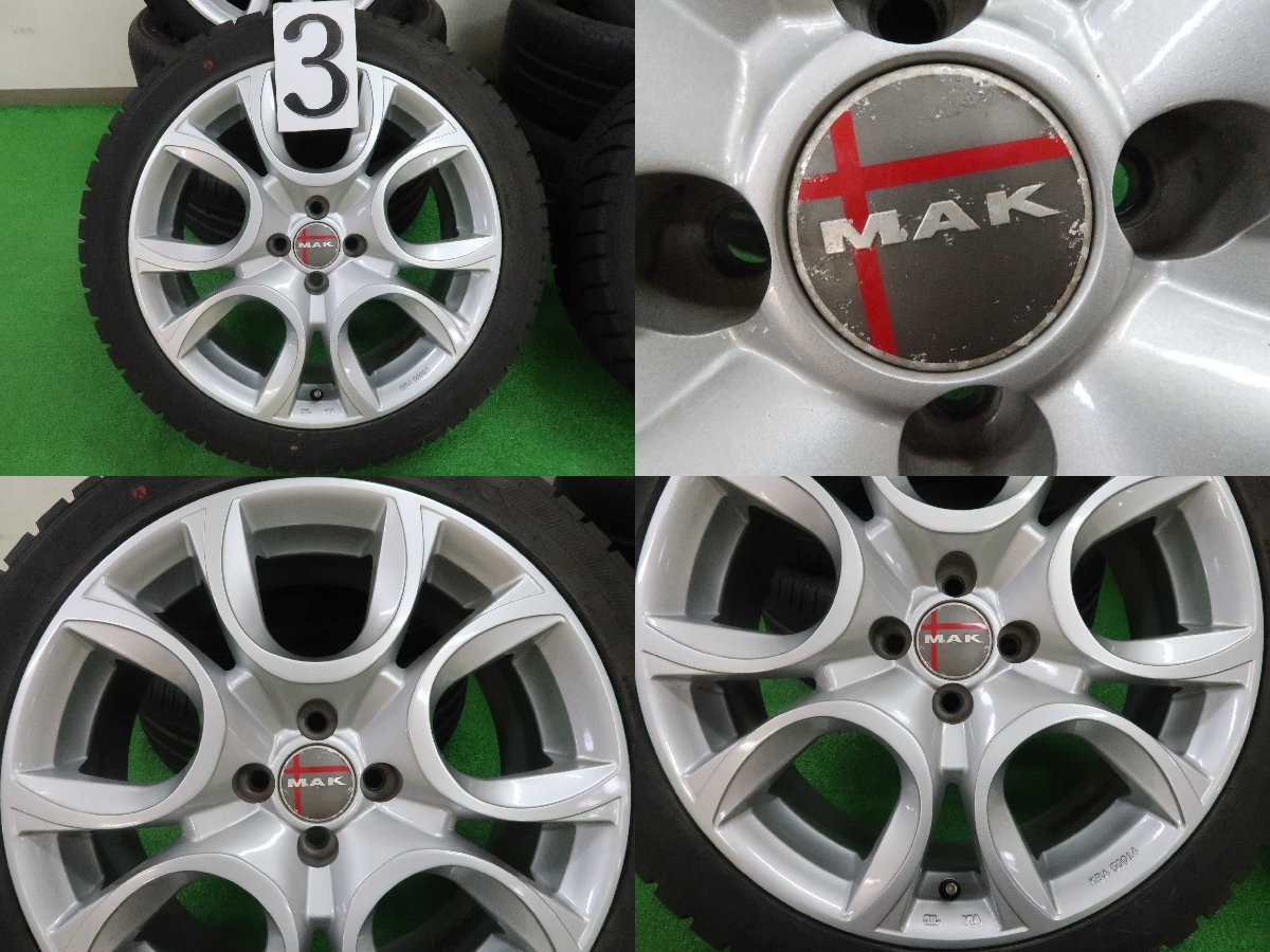 4本 MAK TORINO 17インチ ホイール 7J +39 4H PCD 98 スタッドレス 