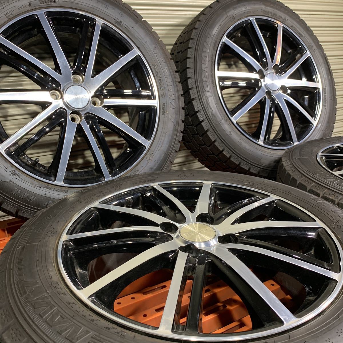 BALMINUM バルミナ 16インチ アルミホイール 4本セット グッドイヤー スタッドレスタイヤ ICENAVI7 185/60R16 アクア ノートe-POWER デミオ