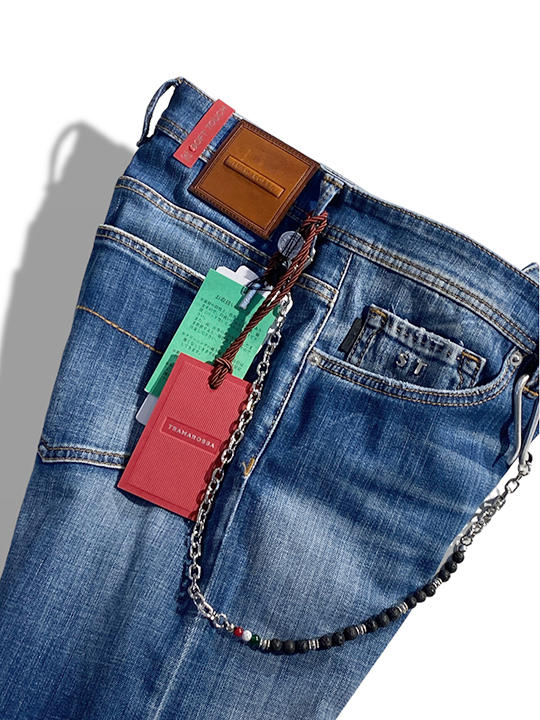 未使用品 TRAMAROSSA トラマロッサ ブラックデニムパンツ 33インチ 